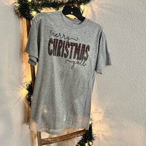 Merry Christmas Y’all Sublimated T-Shirt- Multiple Sizes Available 🎁🎅🏼